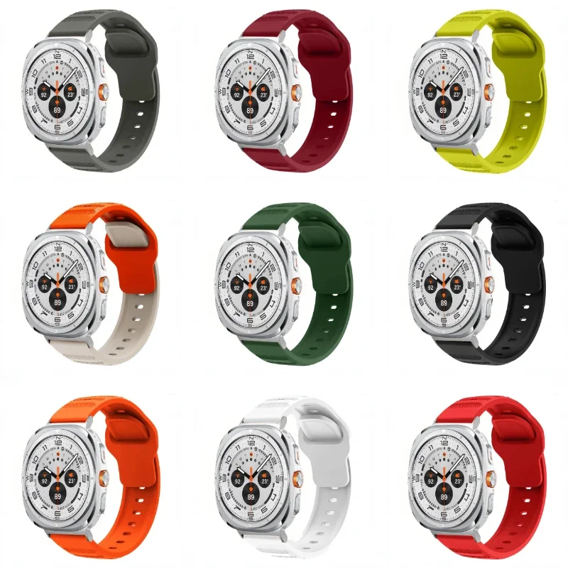 Pulseira de Silicone para Samsung Galaxy Watch, Pulseira Respirável, Pulseira Esportiva Ajustável, Ultra 47mm