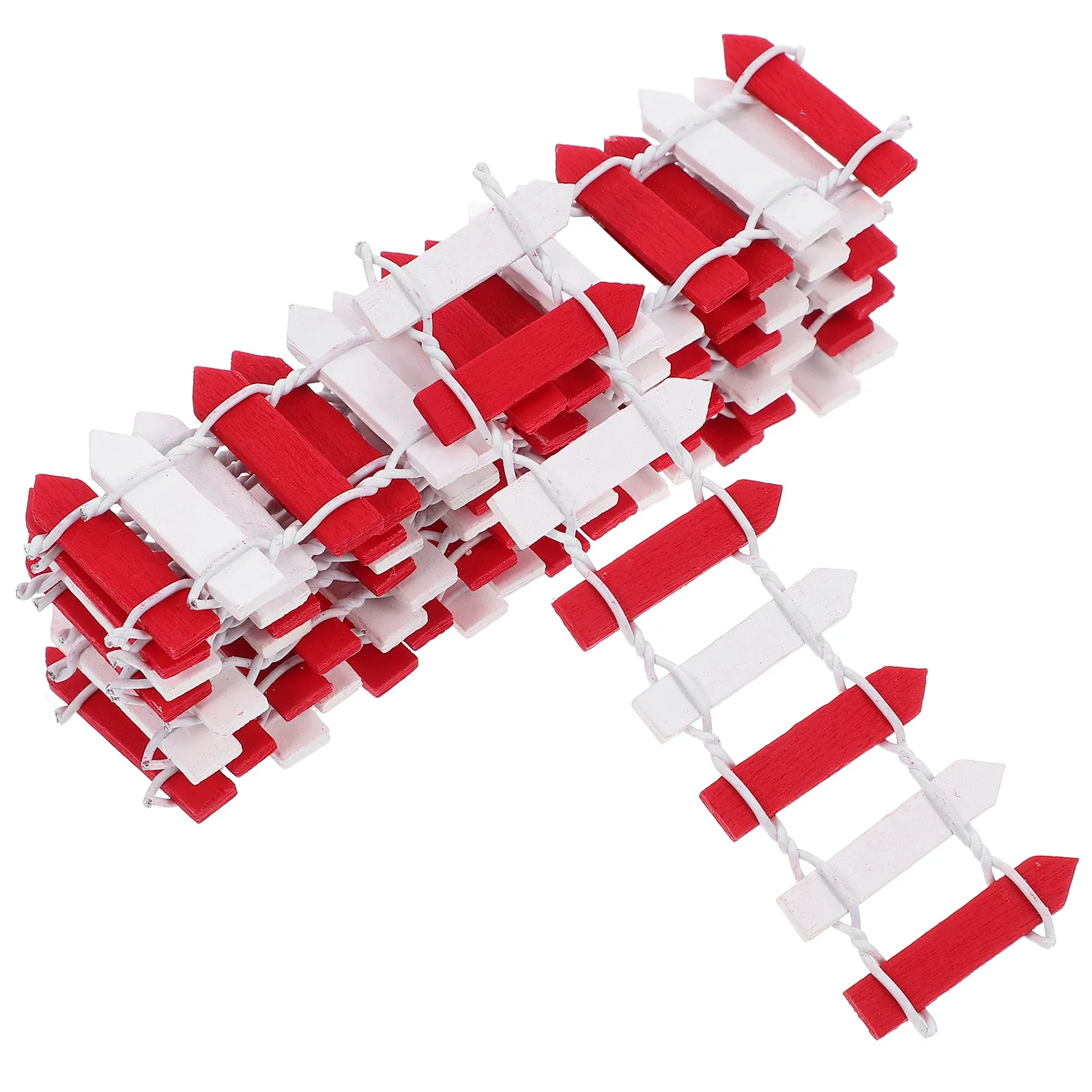 10個入りミニフェンス アソートカラー 木製ピケット ヴィンテージ マイクロランドスケープ ガーデンデコレーション ミニチュア木製フェンス DIYハウス用