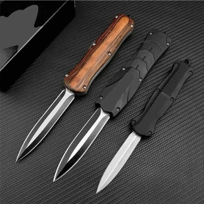 BM 3300 Infidel BM A016 Quick Opening Pocket Knife D2 Blade Wood Handle Hunting Camping Self Defense EDC Multitool Tools Gift