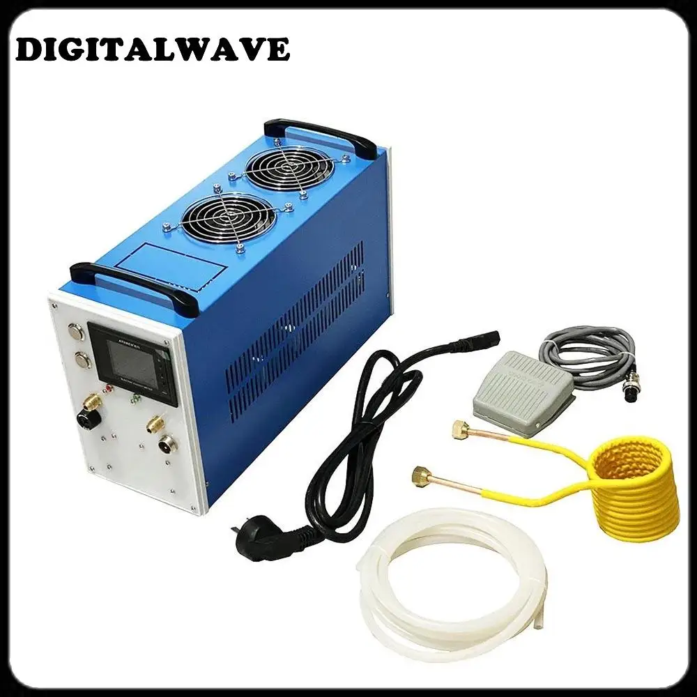 NEW 2800W ZVS Induction Heater Induction Heating Machine Metal Smelting Furnace Metal Quenching Equipment+crucible+Heating coil