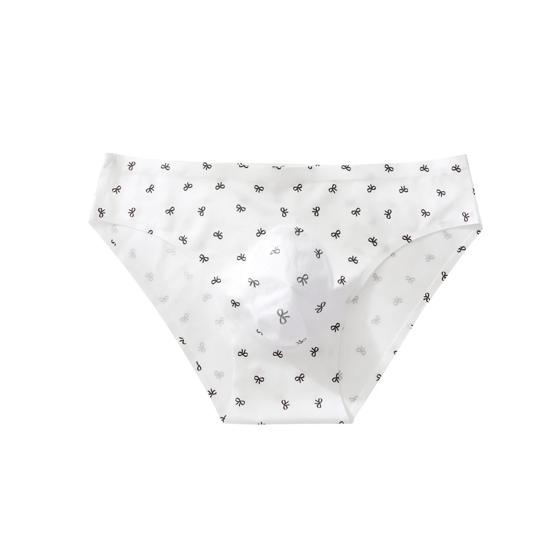 One-piece Briefs Ice Silk Men's Integrated Underwear Cute Printed Seamless Light Breathable Triangle No Trace Underpants