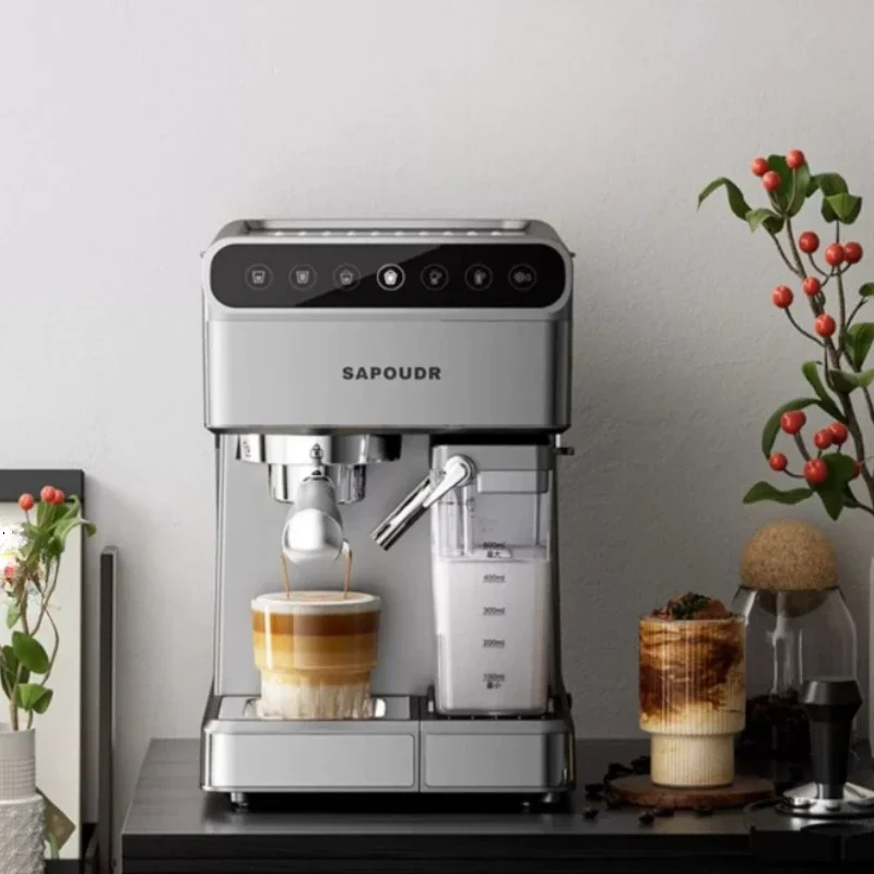 ماكينة قهوة اسبريسو منزلية شبه أوتوماتيكية ماكينة إسبريسو مزبد الحليب 20 بار ماكينة قهوة بخلاصة الضغط العالي