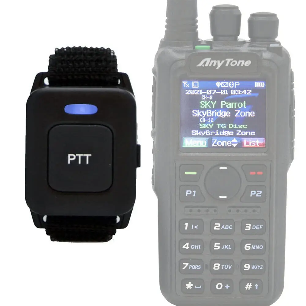 10 stks Originele Bluetooth PTT voor Walkie Talkie Anytone AT-D878UV Plus AT-D578 Pro Twee Manier Radio