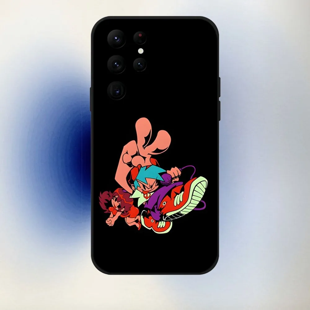 جراب هاتف Fnf Friday Night Funkin ، جراب أسود ناعم لهاتف S24 ، S22 ، S24 ، S22 ، S20 ، S21 ، Ultra ، Plus ، Lite ، FE ، 5G