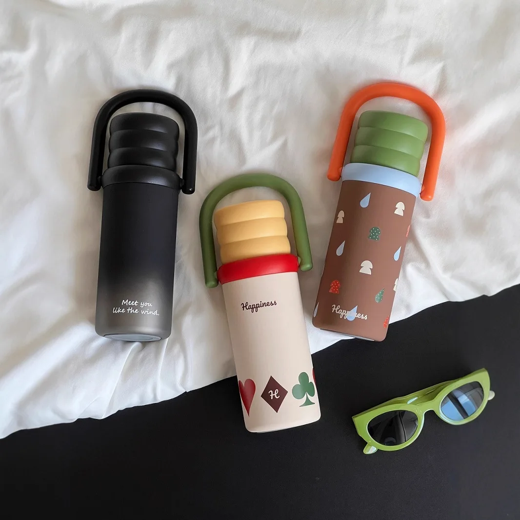 

Creative Multi Functional Insulated Cup, 316 Stainless Steel Vacuum Flasks, High Appearance Simple Portable Handheld Water Cups