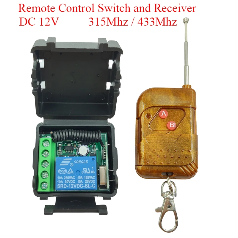 

DC 12V 315Mhz 433Mhz Remote Control Switch for Power Windows and Doors Garage Remote Control Switches