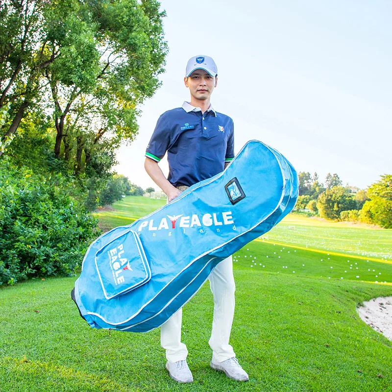 Torba do golfa pokrowiec przeciwdeszczowy PLAYEAGLE wodoodporny pyłoszczelny składany koc podróżny golfowy 300D PVC wózek golfowy ochraniacz na torba na kółkach