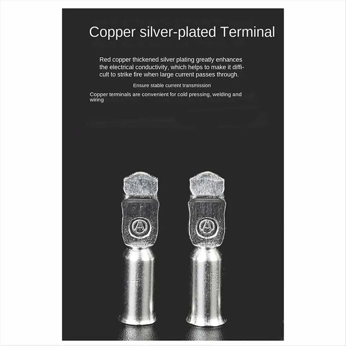 A008 50A High Current Connector for Electric Vehicle Batteries, UPS, Solar Cables, New Energy Plugs Black