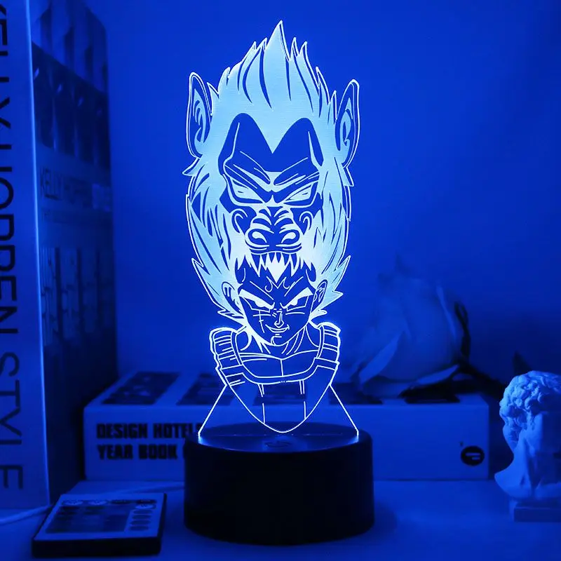 Dragon Ball Son Goku Vegeta led night light high-value cartoon animation printing creative student dormitory desktop ornaments view 4