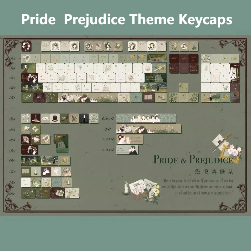 

Retro Theme Keycaps Set Personalized Customized PBT Sublimation Cherry SOA Profile Keyboard for Mechanical Keyboard Accessories