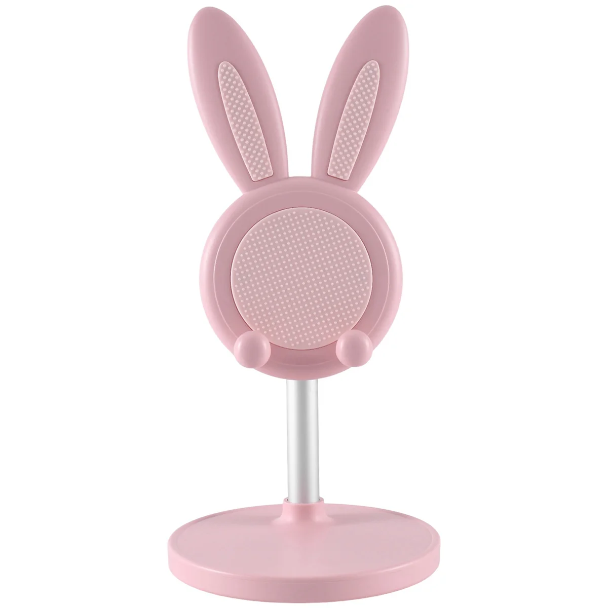 Dudukan ponsel Desktop bahan logam untuk ponsel pintar Tablet Laptop berdiri, merah muda