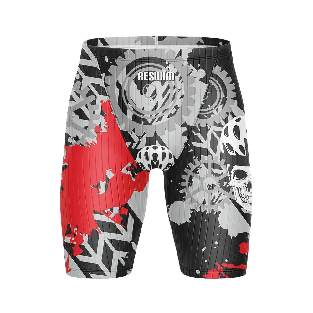 Summer Mens Print Swimming Trunks Swim Jammer Swimsuit Shorts Training Swimpool Quick Dry Beach Diving Surfing Pants Tight Short