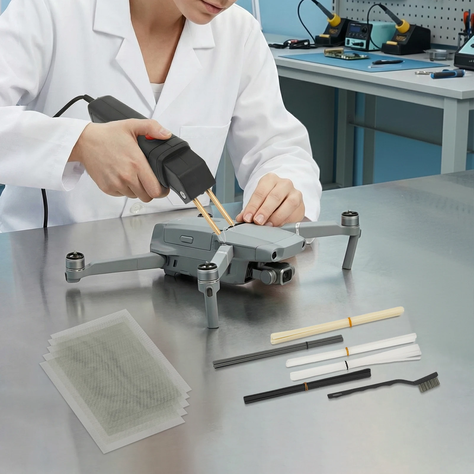 NEWEST 2 in 1 Plastic Welder, Welding Repair Kit, Ideal for Automotive Car Bumper, Kayak, Tank