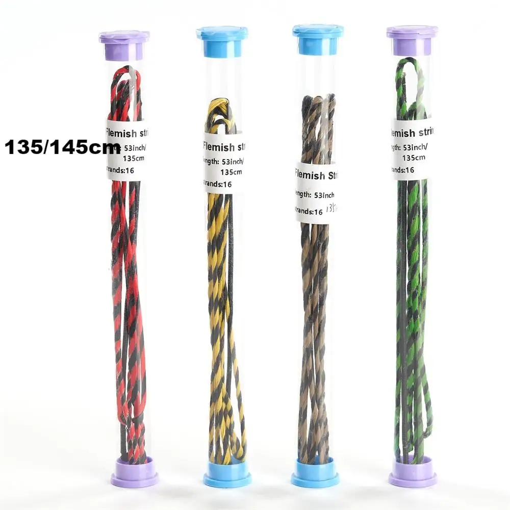 16 Strands Archery 135/145cm Bow String Fit 48''-70'' Recurve  Traditional Bow Replace Bowstring Hunting Shooting Accessories