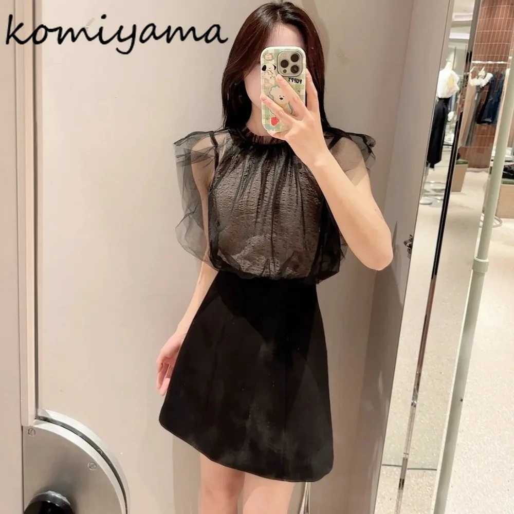 

Japan Style High Waist 2025 Vestidos Small Fragrance Woman Dress Fake Two Piece Dresses Robe New Sweet Elegant Ropa De Mujer