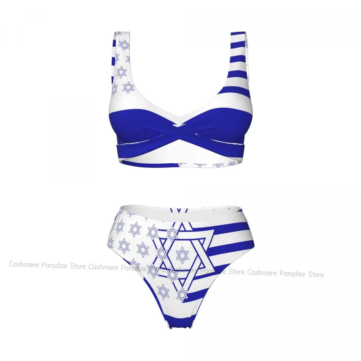 

The Push-Up Israel Flag Sexy Bikini Women Swimwear Female Swimsuit Swimming Bathing