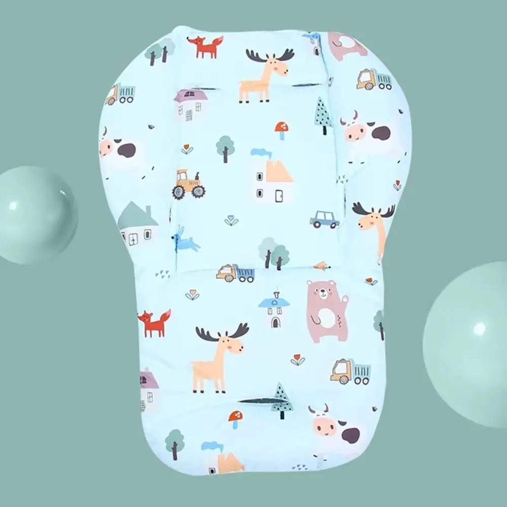 1Pcs Pram Buggy Stroller Cushion Stroller Accessories Cartoon Pattern Baby Stroller Seat Pad Universal for All Seasons