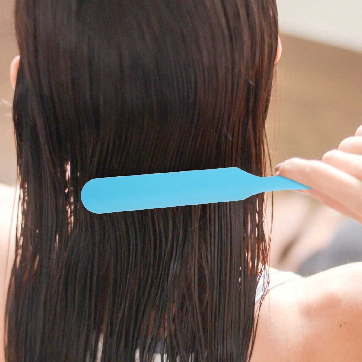 

1Pc Comfortable Grip Silicone Dye Brush Hair Bleach Tinting Applicator Diy Coloring Kit For Salon Or Personal Use Blue