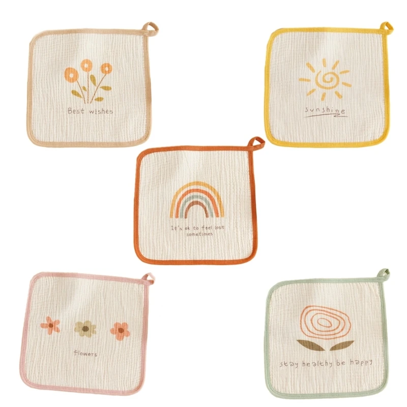 

Kids Small Towel Comfortable & Breathable Child Crepe Towel 4 Layer Washcloth