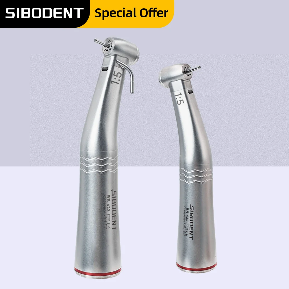 

1:5 кнопочный низкоскоростной оптоволоконный контругловой наконечник стоматологическое оборудование с красным кольцом