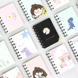 Mini cuaderno de hojas sueltas para estudiantes, cuaderno en blanco, Bloc de notas Kawaii, planificador, suministros de oficina escolar, 75x105mm