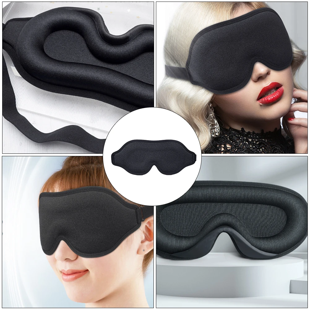

3D Memory Eye Mask Sleep Aid Black Eye Mask Night Cover Shades Blindfold Anti Light Travel Outdoor Camping Gift