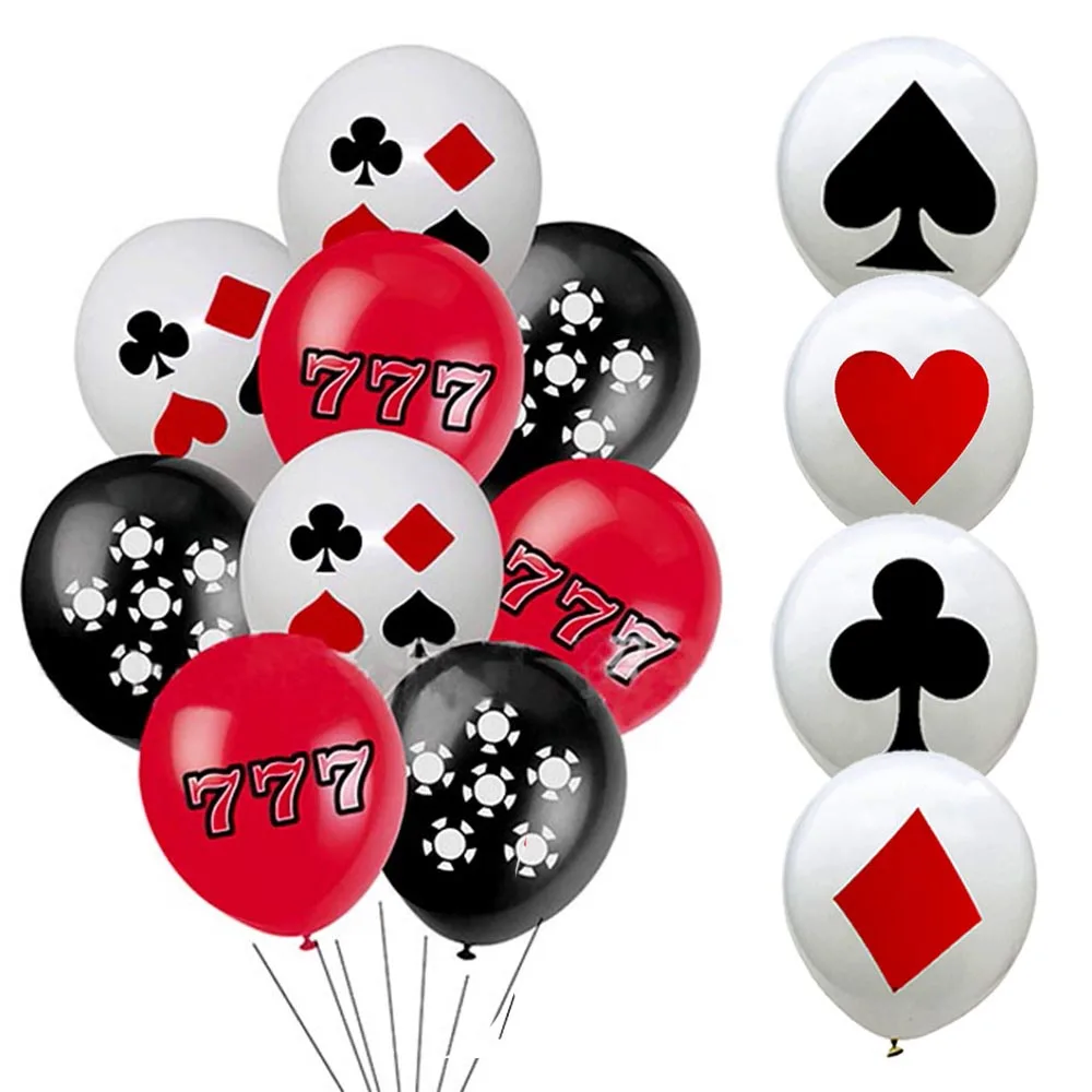 Casino Party Decoration Poker Balloon banner Playing Card Casino Night tableware Las Vegas Casino Theme Birthday Party Supplies