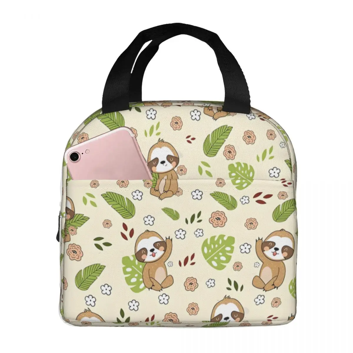 

Сумка для ланча для девочек Boy｠, Сумка с милым рисунком, новинка, Ленивец, большая емкость, ручная сумка для работы и офиса