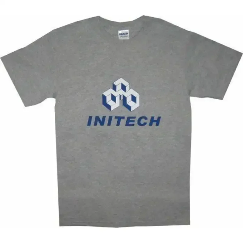 

Серая футболка с логотипом компании для взрослых и мужчин Office Space Initech для косплея