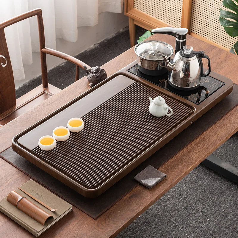 

Automatic tea tray household smart kettle integrated solid wood tea table