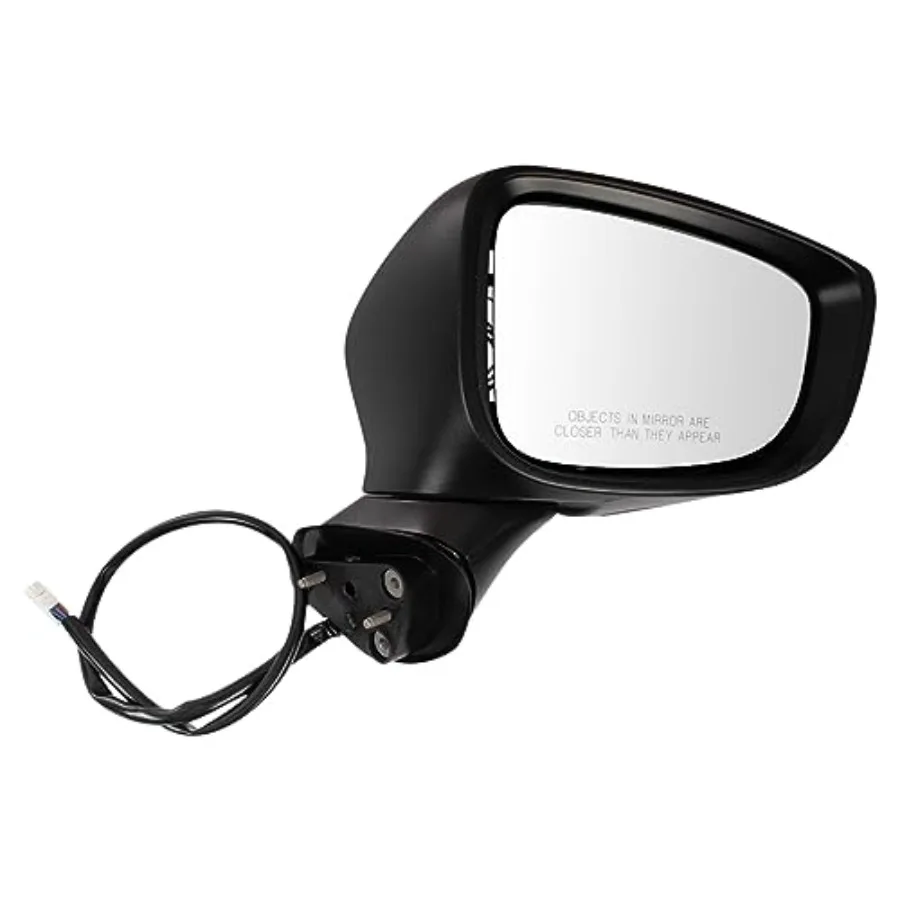 

Passenger Side Mirror Assembly Power Heated Turn Signal Foldaway Smooth Black Paint to Match Compatible with 2017-2020 Mazda 6