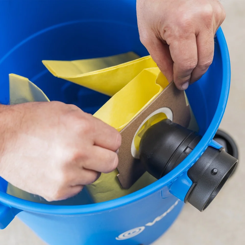 High Efficiency Dust Bags 3 Pack 3-5 Gallon Wet Dry Vacuum Cleaners Filtration Drywall Dust Sawdust Fine Debris