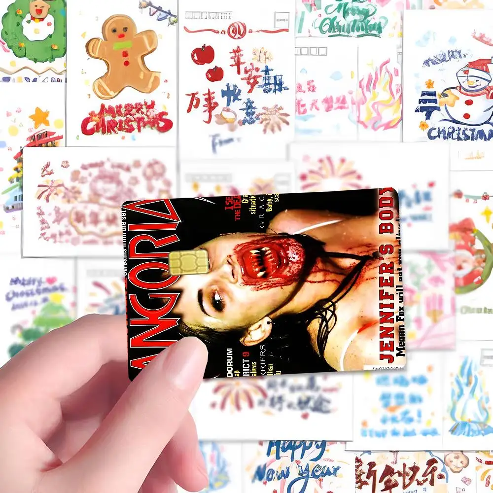 البوب فيلم جنيفر الجسم الكرتون بطاقة الائتمان ملصقات الجلد لبطاقة البنك حافلة مترو بطاقة ملصق مقاوم للماء النساء هدية