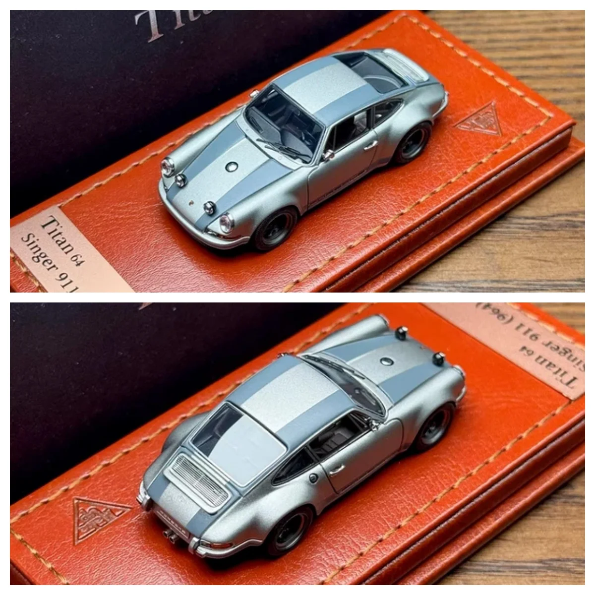

Коллекционная модель автомобиля Singer 911 964 Coupe в масштабе 1:64 из смолы, украшение для интерьера.