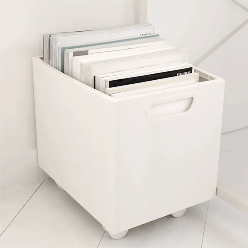 [Domestic Delivery] Open mobile bookshelf storage box arrangement book trolley