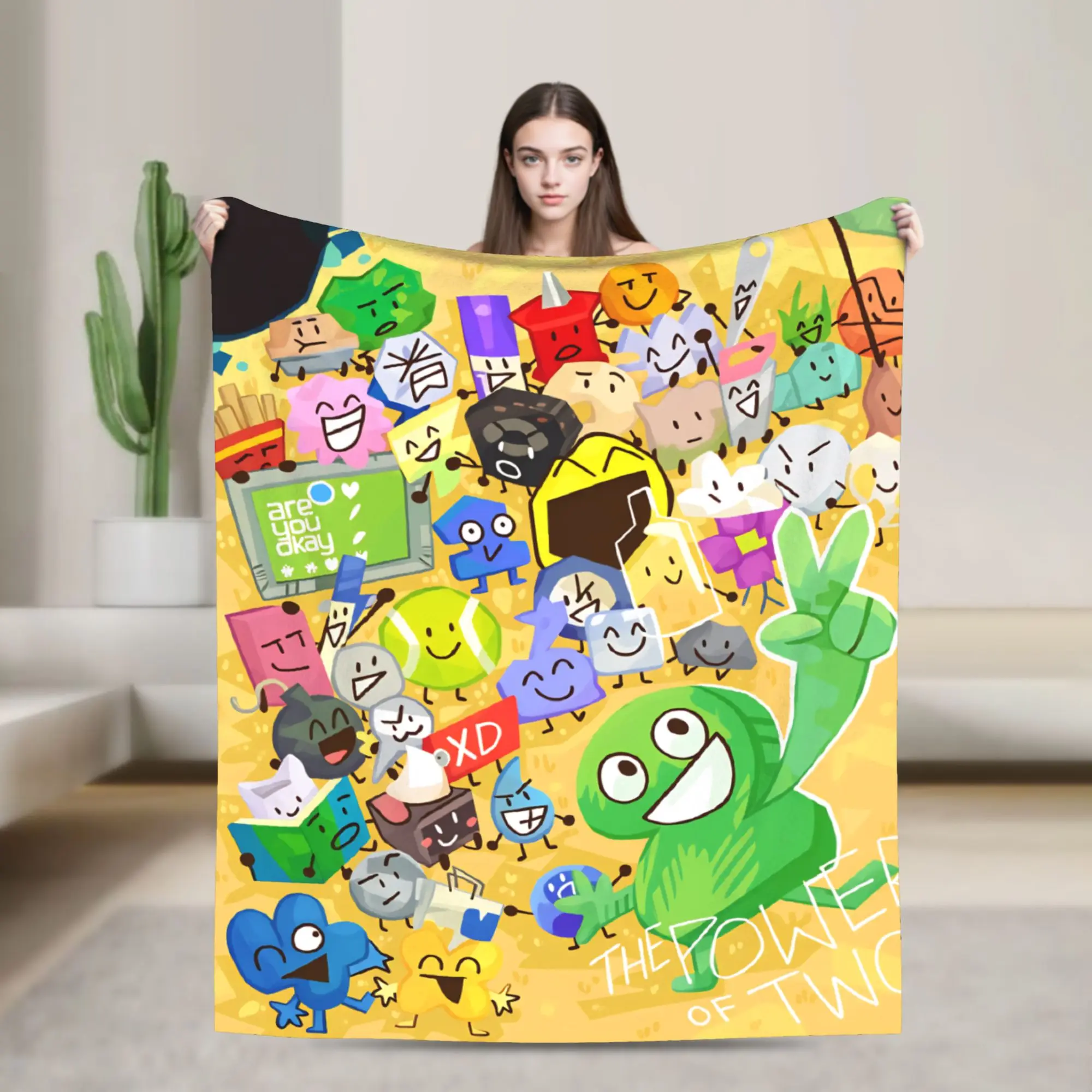 BFDI Inanimate Insanity All Characters  Blankets BFDI Soft Durable Bedding Throws for Couch Bed Picnic Bedspread Sofa Bed Cover