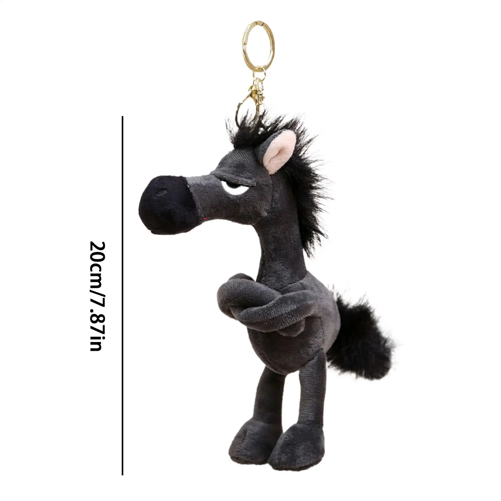 Pferdetaschen-Charm, weicher Plüsch, leichtes Zubehör, 2026 Jahre des Pferdes, Schlüsselanhänger für Familie, Freunde, Kollegen, Fans, Geburtstag