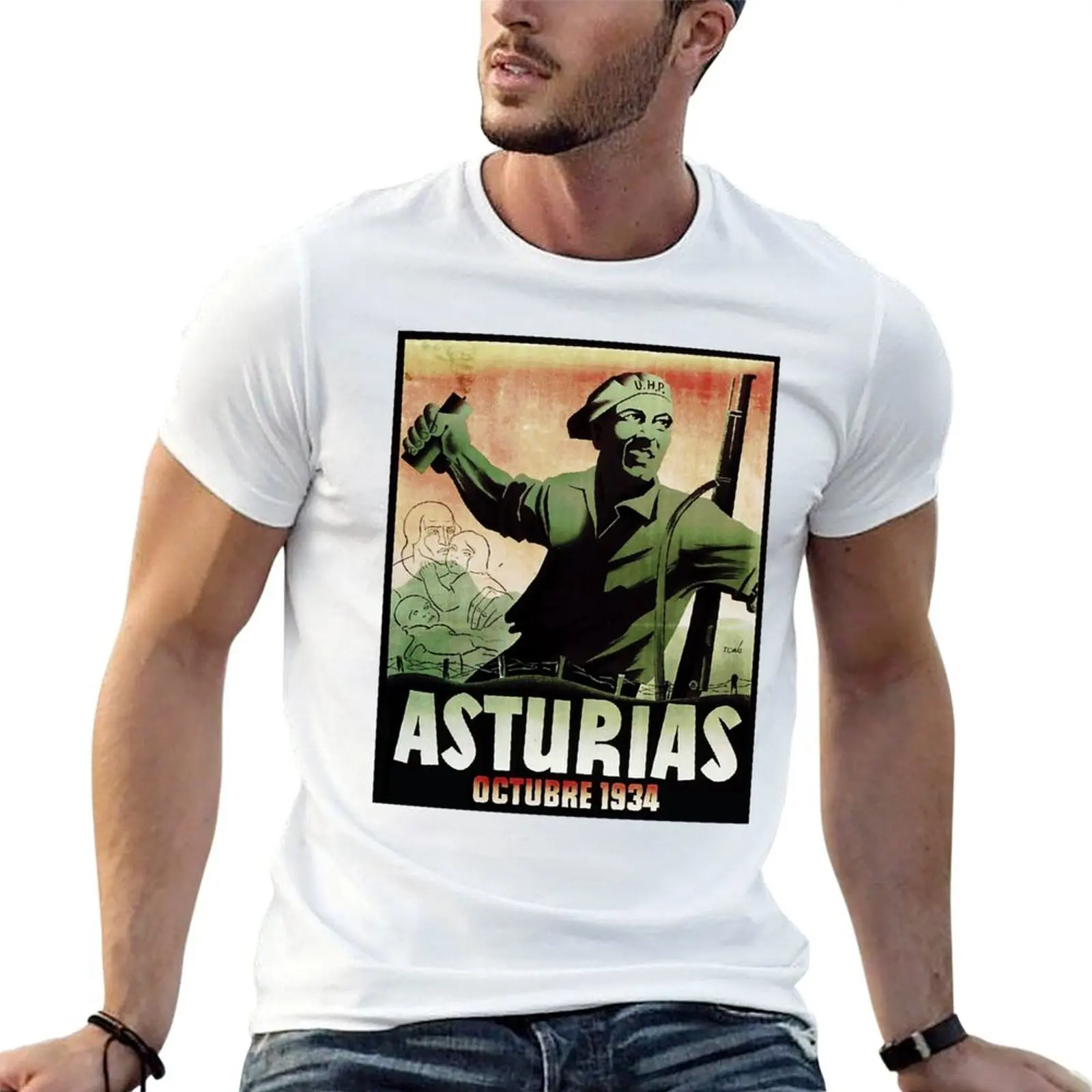 ASTURIAS OCTOBER 1934 T-Shirt Louboutins valentines boutique clothes shirts men graphic