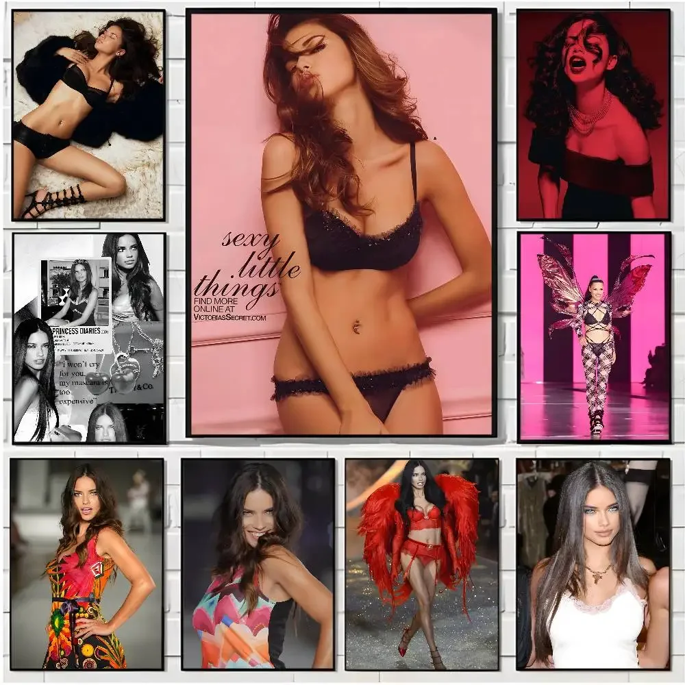 ملصق Supermofrls Adriana Lima ملصق فني عالي الدقة لتزيين غرفة المعيشة المنزلية والمكتب مقاوم للماء #1