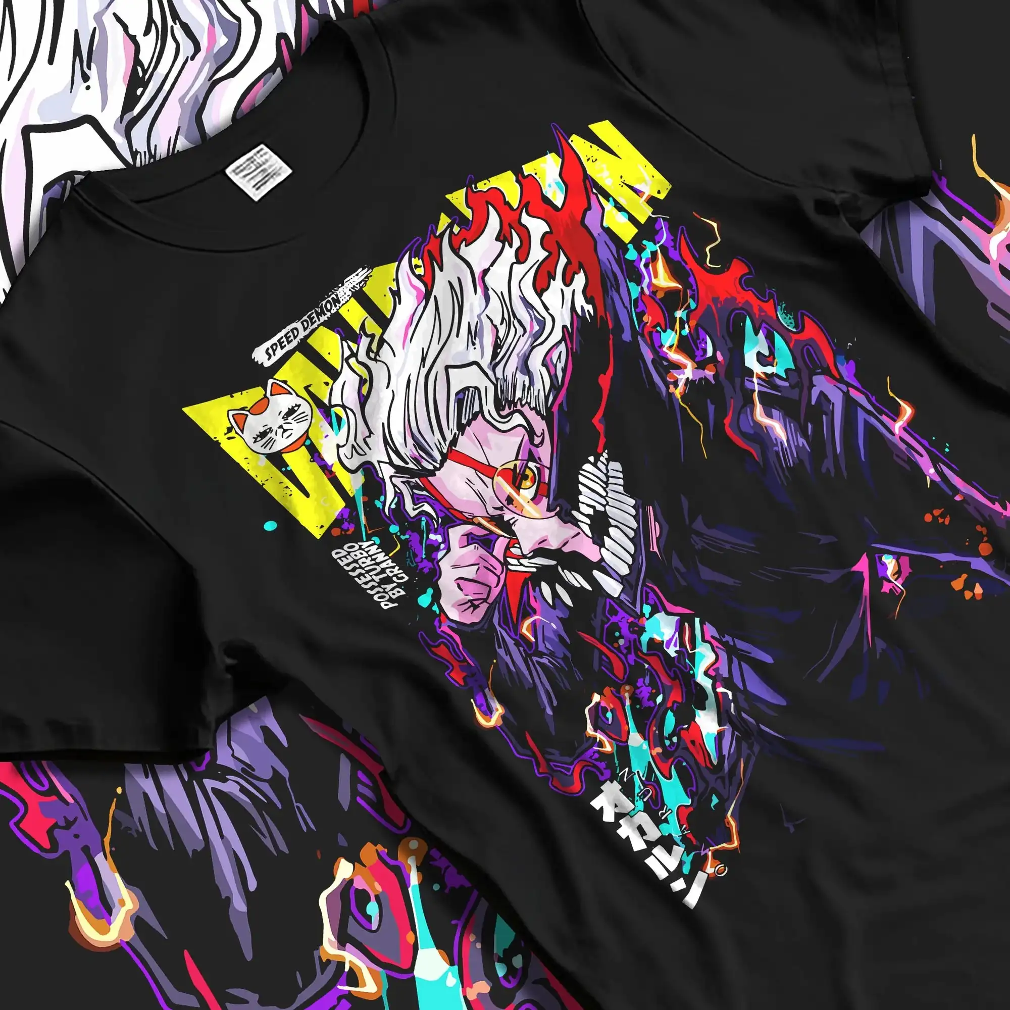 Turbo Granny T-shirt Dandadan Evil Spirit Form Oversized Y2k Women Men Short Sleeve Heavy Cotton High Quality Female Male Tees