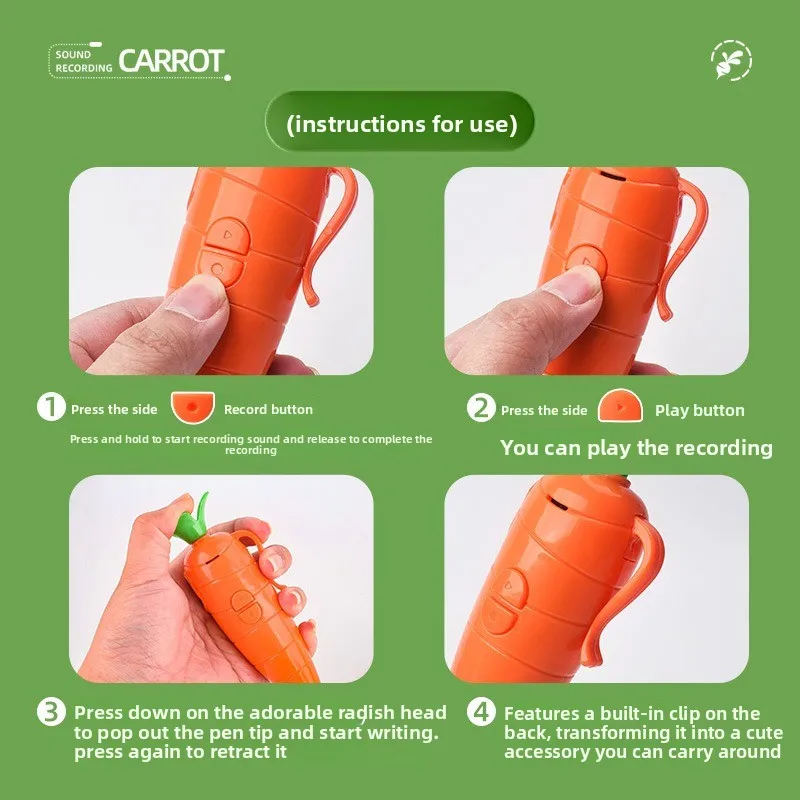 עט מקליט בצורת גזר