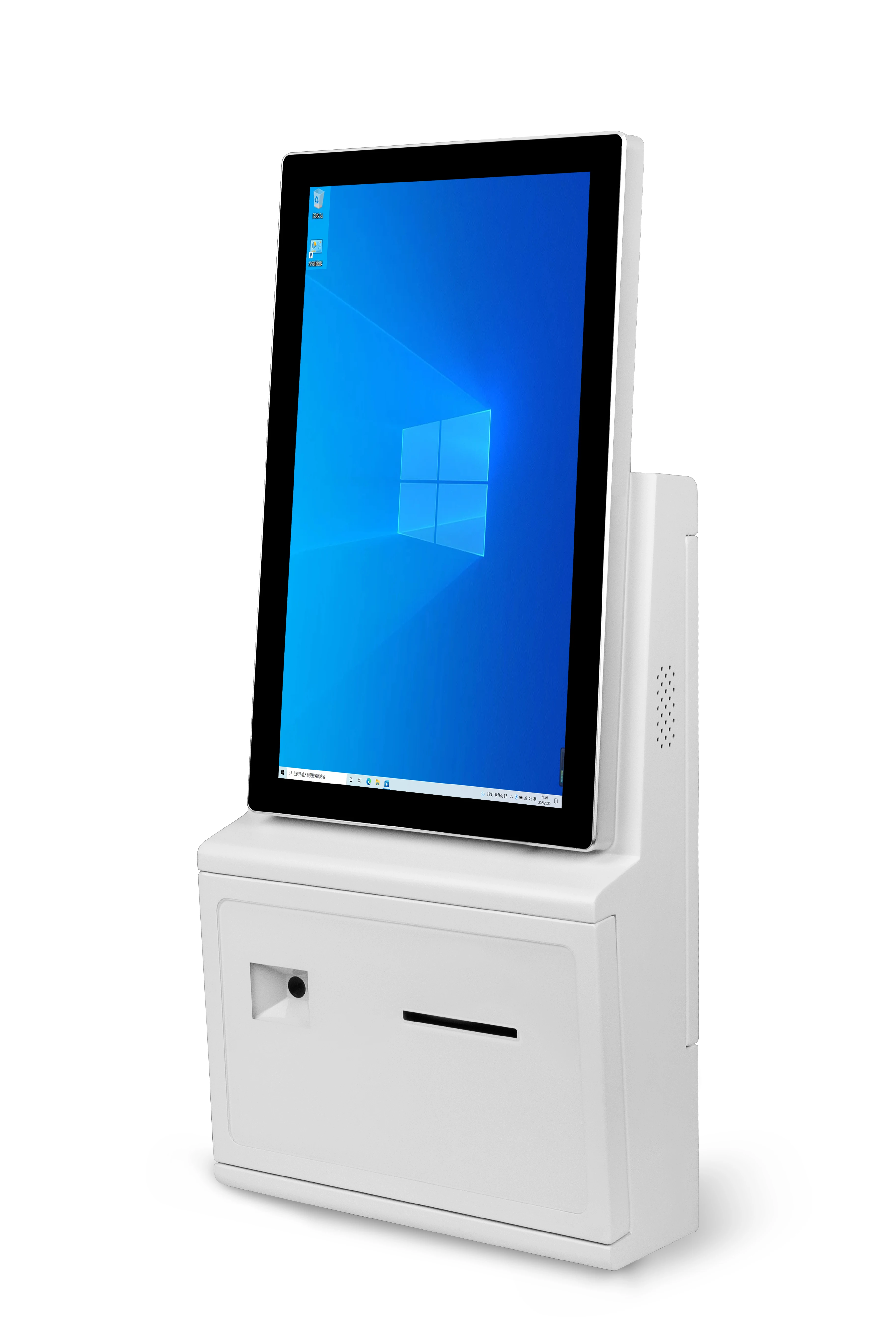 طابعة QR رمز الماسح الضوئي SDK شاشة تعمل باللمس بالسعة 23.8 بوصة كشك الدفع مطعم آلة طلب الخدمة الذاتية الحرارية