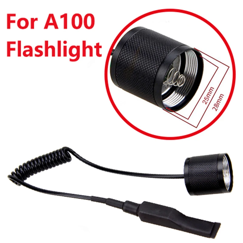 Flashlight Pressure Switch Controller For A100/501B/502B/C8/C8.2/C10/C11/C12/T67/710/802 Rat Mouse Torch Tail Switch For Hunting