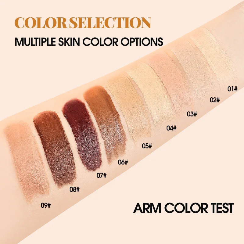 ssiŞ Due in uno Fondotinta a doppia testa Stick per il trucco Fondotinta per il viso Alta copertura Impeccabile Fondotinta illuminante Trucco per il viso