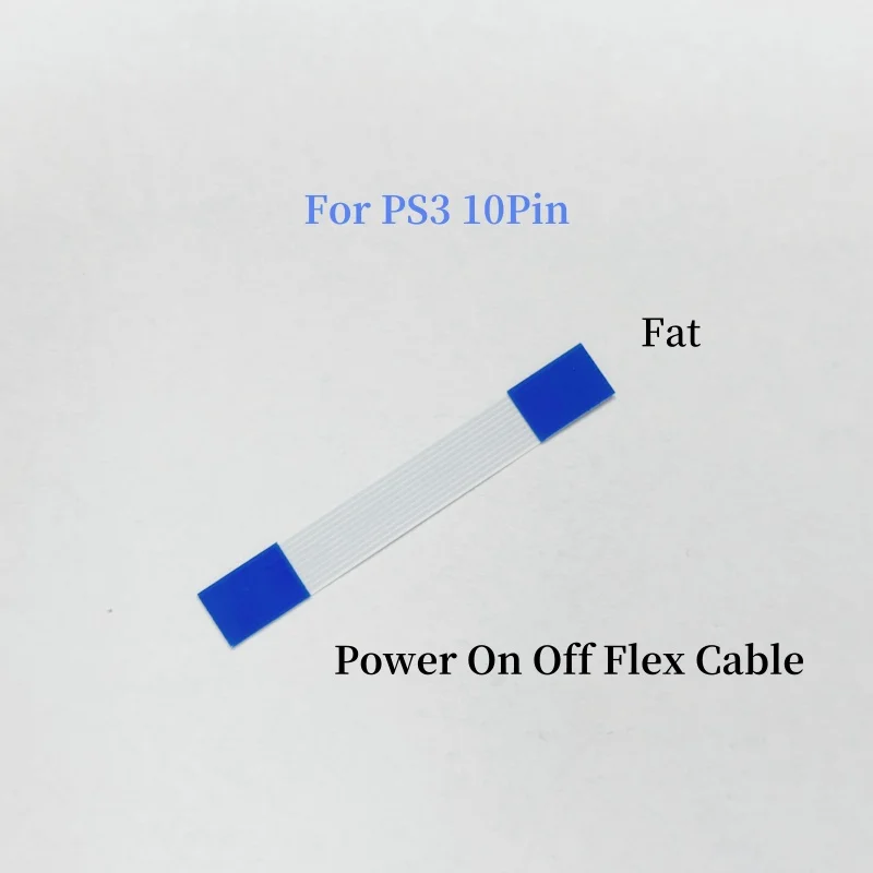 20 قطعة كابل مرن لشريط مفتاح الطاقة لـ PS3 قوة الدهون على إيقاف كابل شريط مسطح مرن 10Pin لـ PlayStation 3 وحدة تحكم الدهون