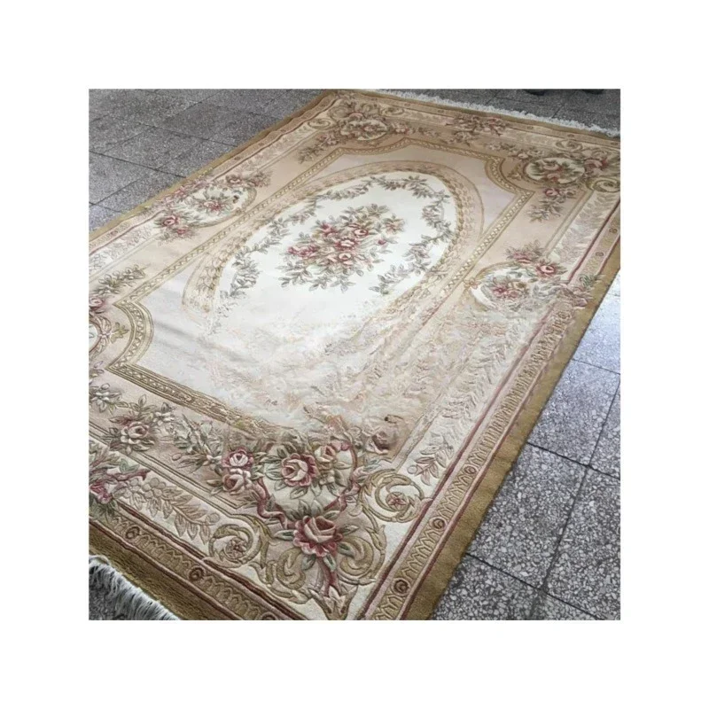 الطوطم الكلاسيكي على شكل زهرة، صوف، منسوج يدويًا، سجادة