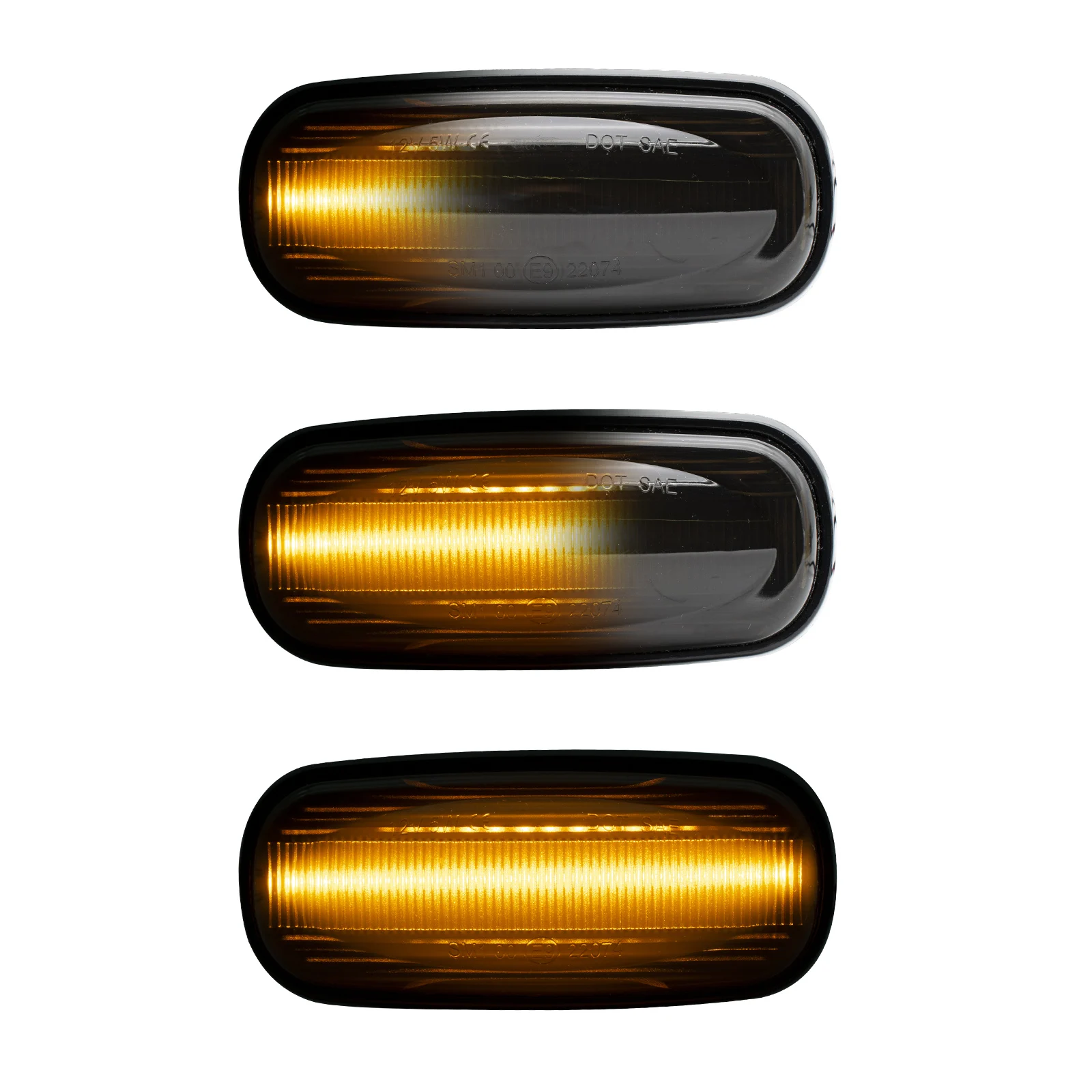 2Pcs For Land Rover Discovery 2 Defender 1 Freelander LED Side Marker Light Amber Dynamic Fender Turn Signal Indicator Repeater