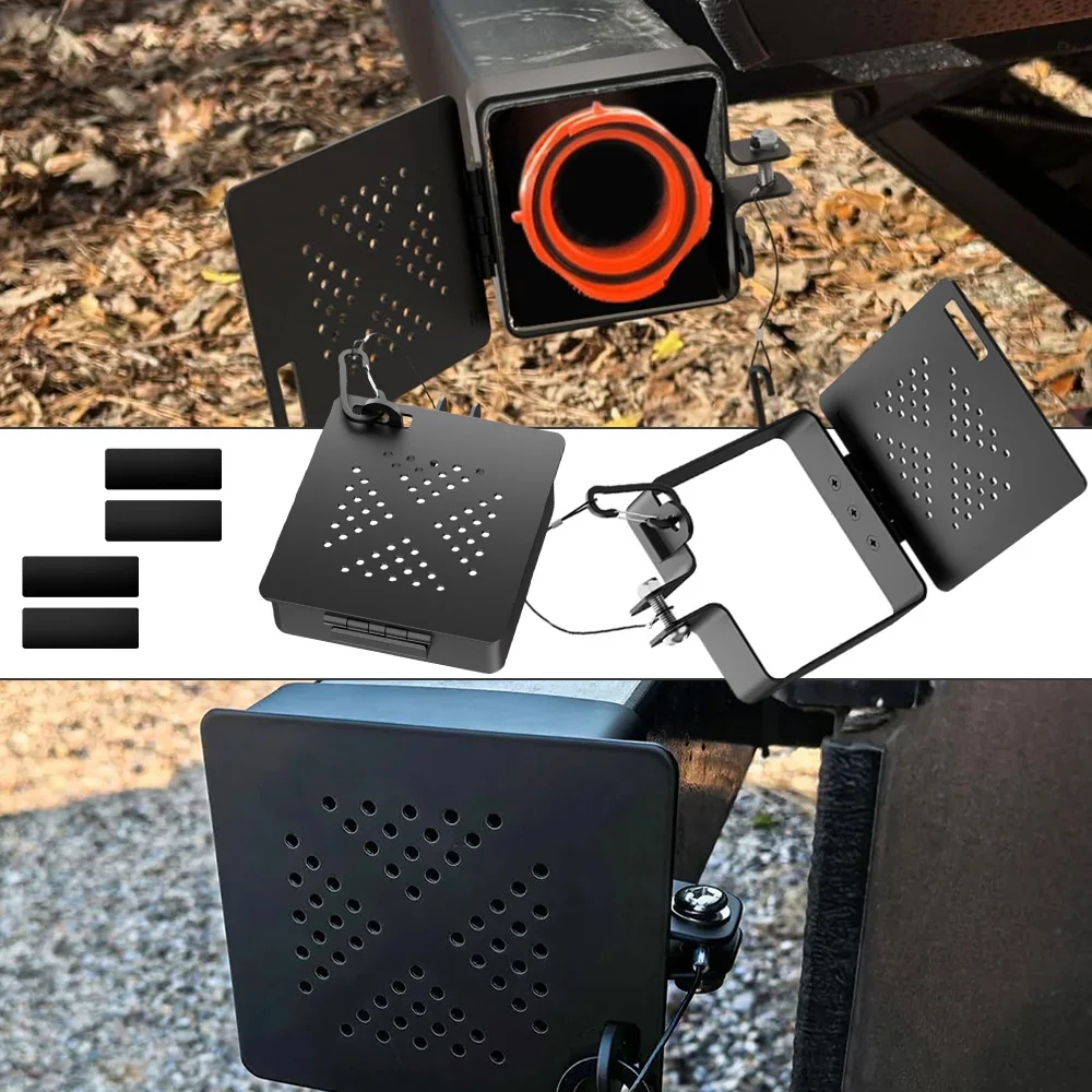 

Aluminum RV Bumper End Cover for RV Trailers with 4-inch Square Bumpers Aluminum RV Bumper End Cap Black