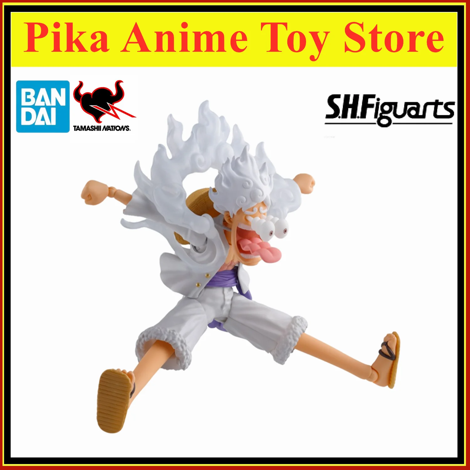 Original BANDAI S.H.Figuarts One Piece Gear 5 Nika Monkey D Luffy Anime Figure Toys PVC Model Collection Action Figurine Doll