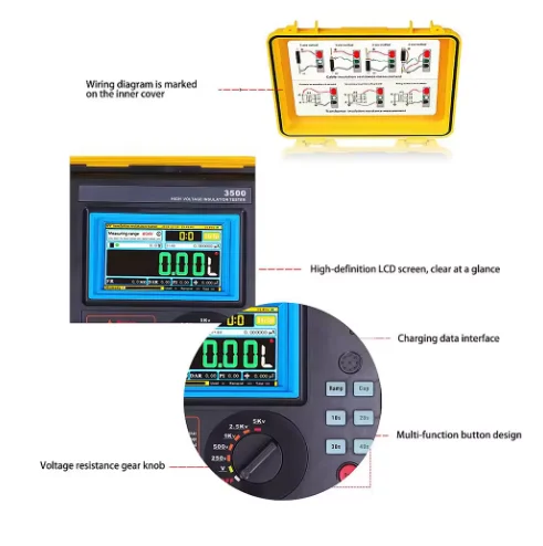 ETCR3500B 10kV -Enabled High Voltage Insulation Resistance Tester
